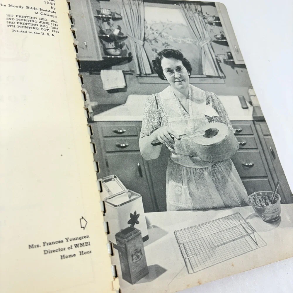 Moody Bible Institute Food For The Body For The Soul 1943 Vintage Cookbook MCM